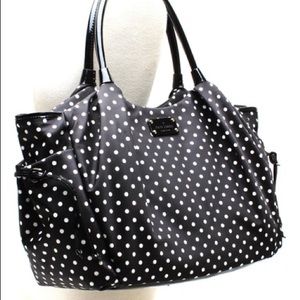 kate spade diaper bolsa black and white